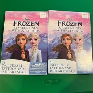 NIB 2-32pc Disney frozen Elsa valentines with tattoos and seals